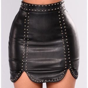 Studded mini skirt
